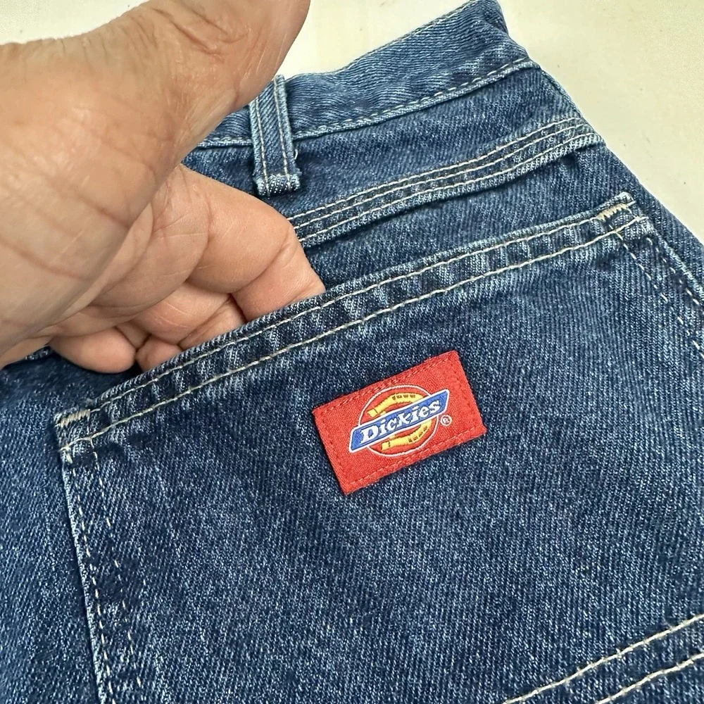Y2K Dickies Relaxed‎ Carpenter Denim Shorts Men Actual 39 x 11 Blue Jean Jorts